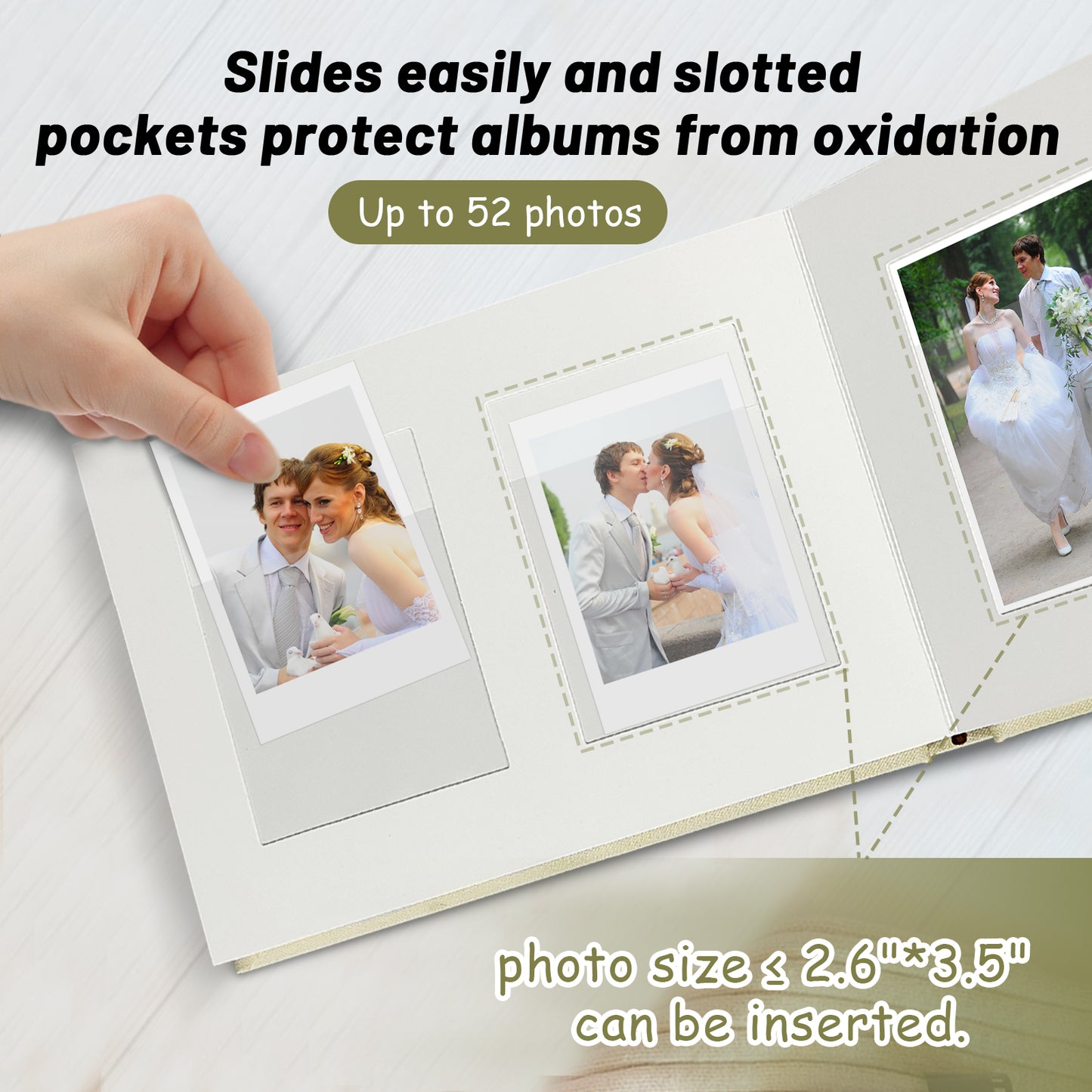 Instax Mini Photo Album Hardcover with 52 Pockets