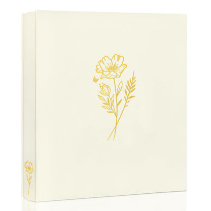 Álbum de fotos de 8x10 con capacidad para 100 fotos, 100 bolsillos, álbum de fotos con excelente cubierta de tela, libro de fotos para fotos de 8x10, álbum de fotos para viajes, bodas, recuerdos familiares, beige