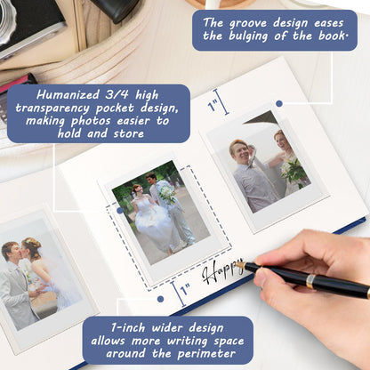 Álbum de Fotos Instax Mini de Tapa Dura con 52 Bolsillos