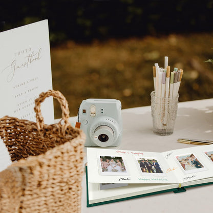 Mini álbum de fotos de tapa dura de 3 pulgadas, 52 bolsillos con espacio extra ancho para escribir para Fujifilm Instax Mini, cámara instantánea Evo Liplay, cámara digital, HP Sprocket, tarjetas fotográficas de K-pop, color oliva