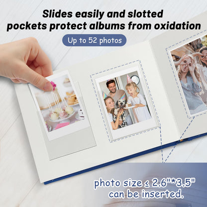 Álbum de fotos Instax Mini de tapa dura con 52 bolsillos