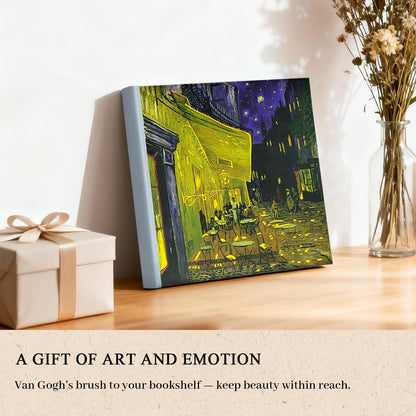 Álbum de fotos Noche estrellada de Van Gogh 4x6 con espacio para escribir 200 bolsillos, Libro de recuerdos de vida lenta para amantes del arte -Kuword