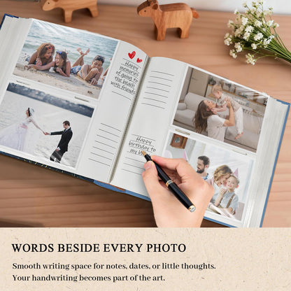 Álbum de fotos La noche estrellada 4x6 con espacio para escribir 200 bolsillos - Van Gogh, libro de visitas para bodas, libro de recuerdos para despedidas de soltera, aniversario - Kuword