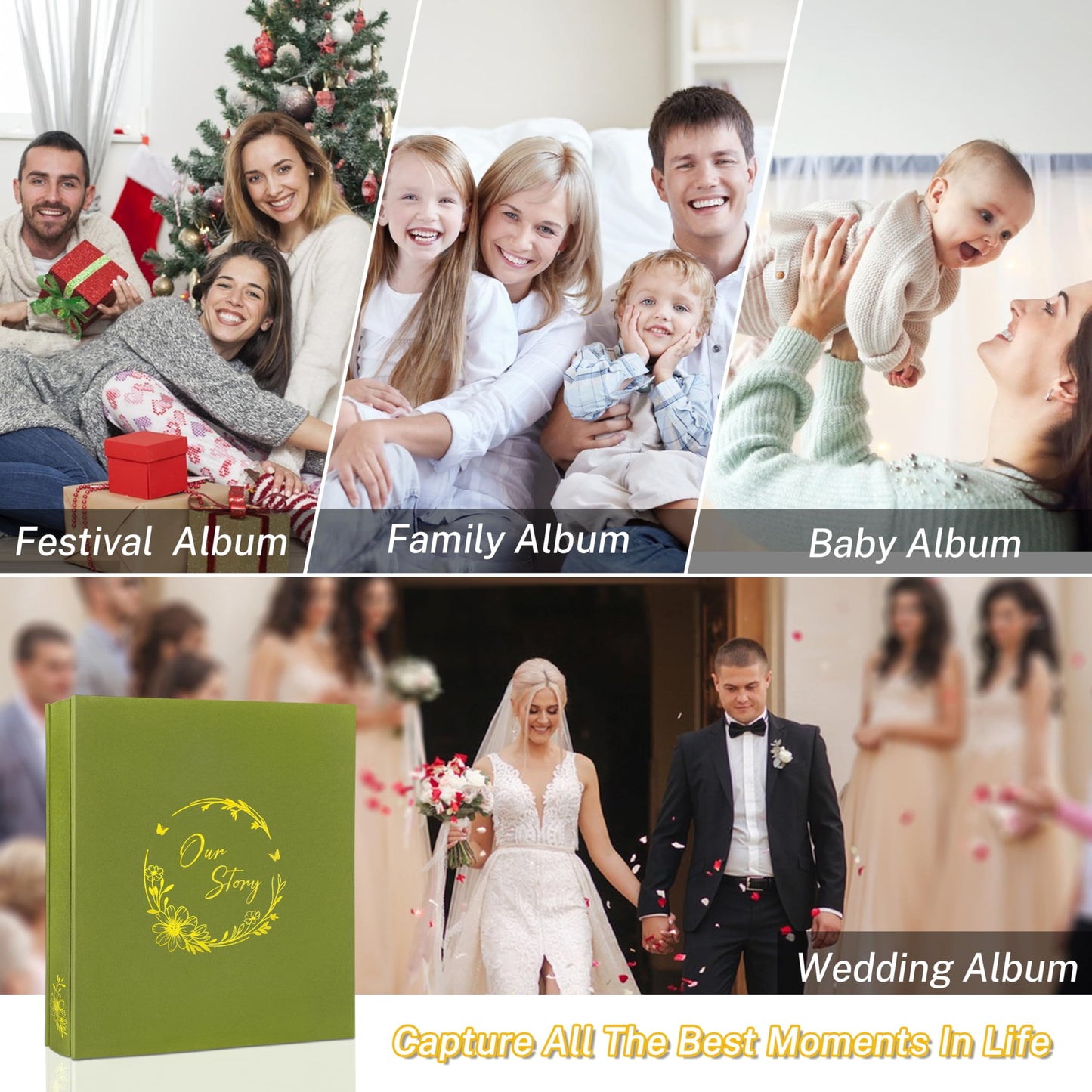 Álbum de fotos de 4x6 para 500 fotos – Nuestra historia yo...