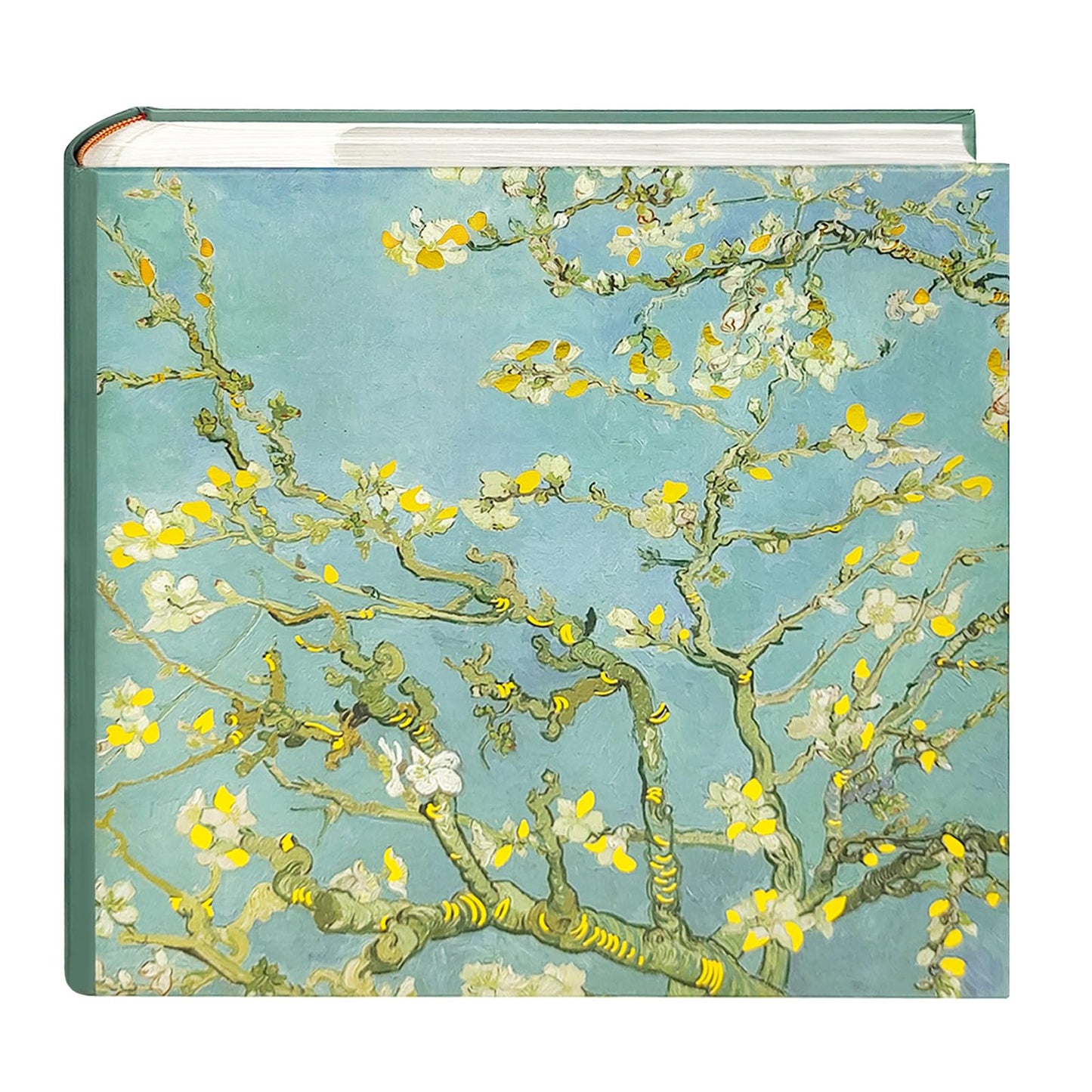 KUWORD | Van Gogh 'Almond Blossom' 4x6 Photo Album - 200 Pockets with Writing Space, Floral Memory Book
