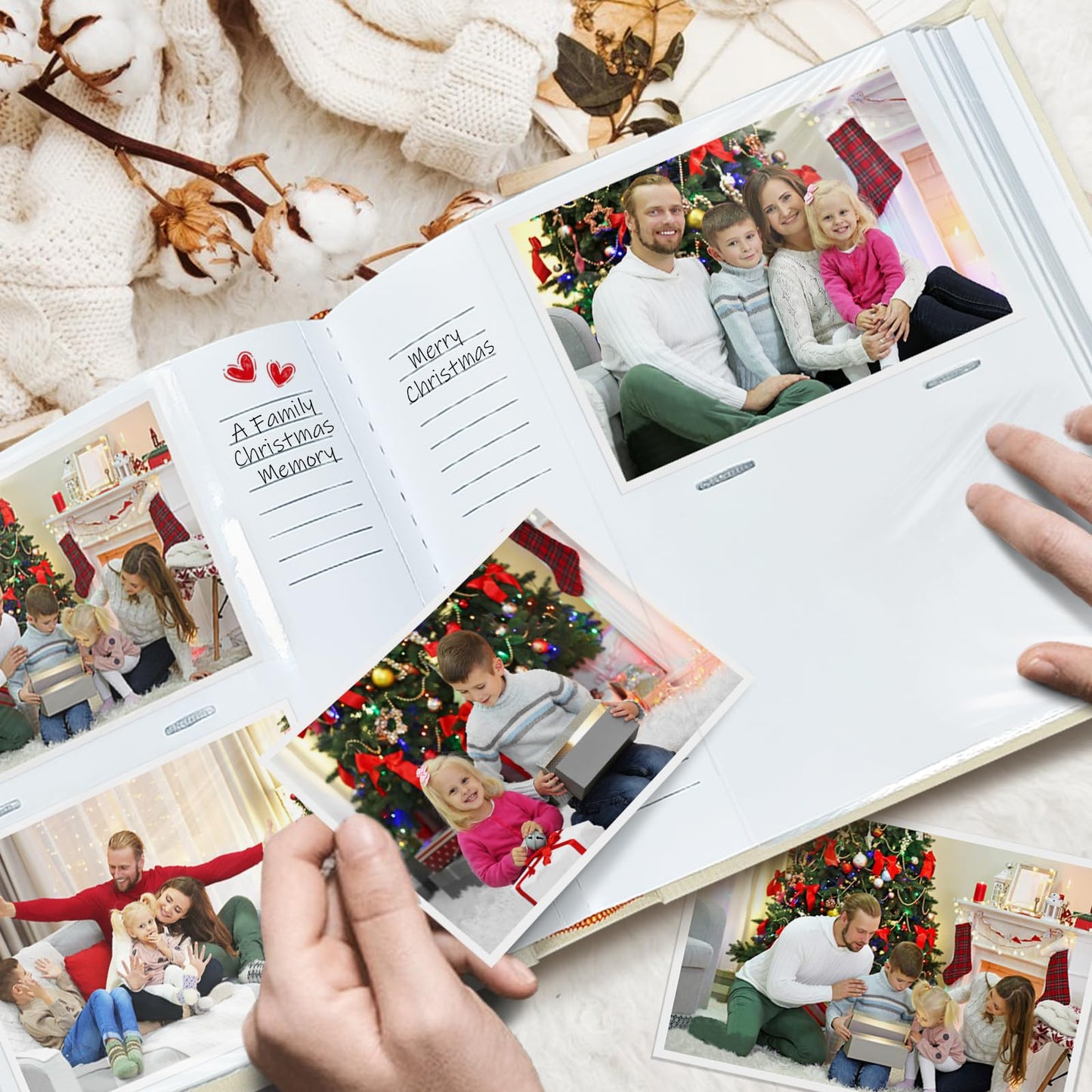 Álbumes de fotos Kuword 4x6 con espacio para escribir, 100 páginas