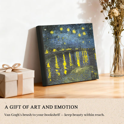 Álbum de fotos 4x6 Van Gogh Noche estrellada sobre el Ródano, Inspirado en el arte para parejas, 200 bolsillos con espacio para escribir, Libro de recuerdos de aniversario para parejas y familias -Kuword