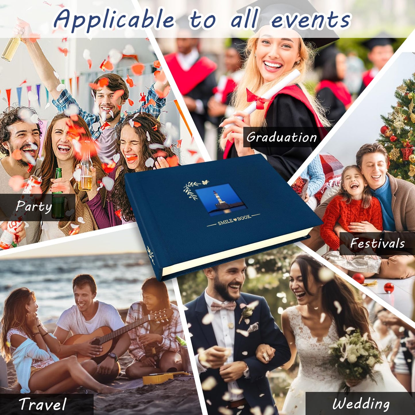 Álbum de fotos Instax Mini de tapa dura con 52 bolsillos