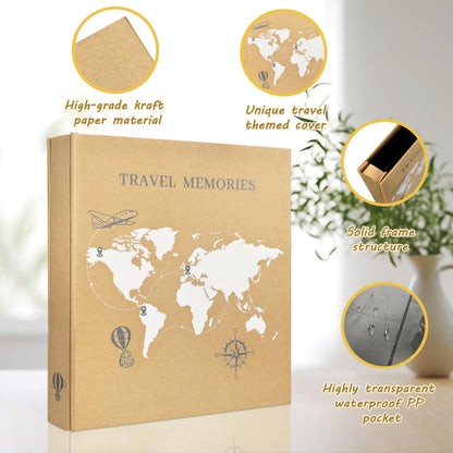 Álbum de fotos de viaje de 4x6 con capacidad para 600 fotos, con...