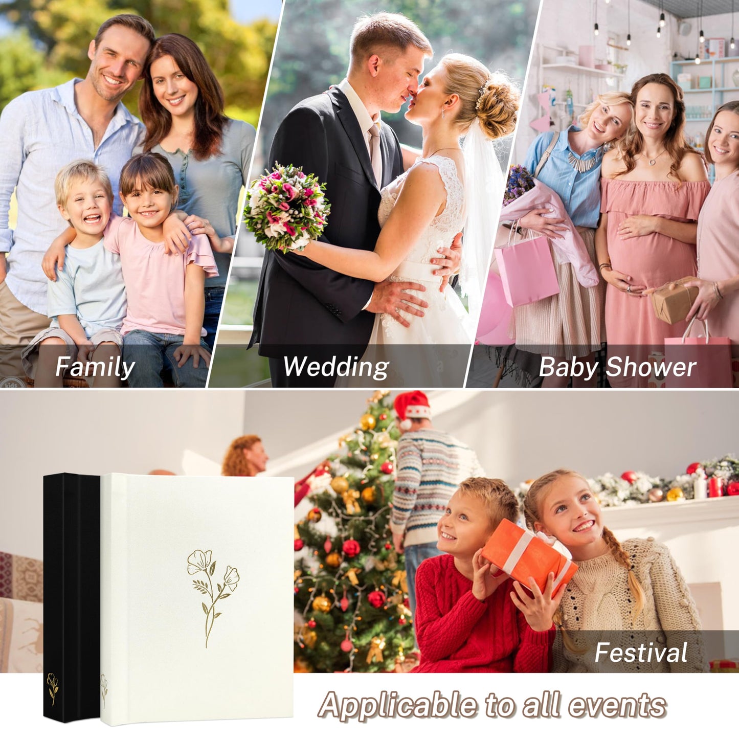 Álbum de Fotos Pequeño 4x6 con Capacidad para 20 Fotos, Tapa Dura de Lino, Mini Libro para Mostrar con Espacio para Notas, 1 Foto por Página, Álbum de Fotos Portátil para Bodas, Bebés, Viajes, Graduaciones, Beige