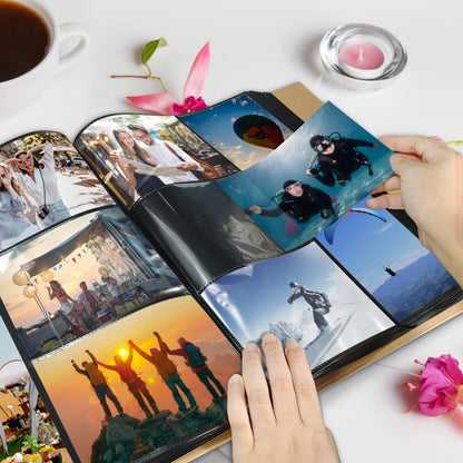 Álbum de fotos de viaje de 4x6 con capacidad para 600 fotos, con...